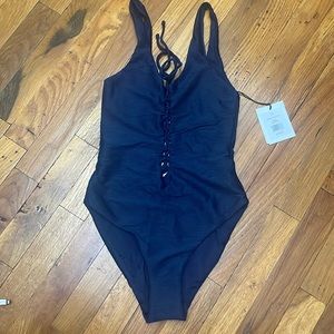 Onia Bridget one piece in size M color navy brand new with tags